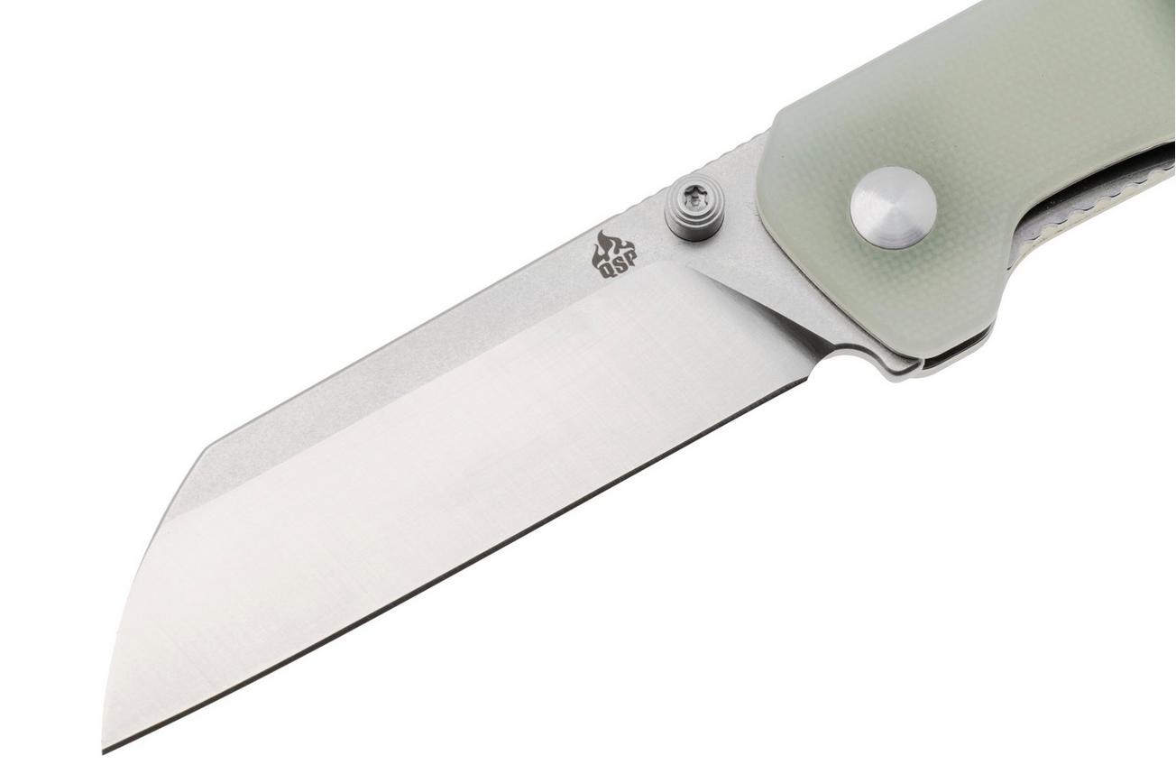 QSP Knife Penguin V2 QS130V2-G1 Two-Tone D2, Jade G10, zakmes
