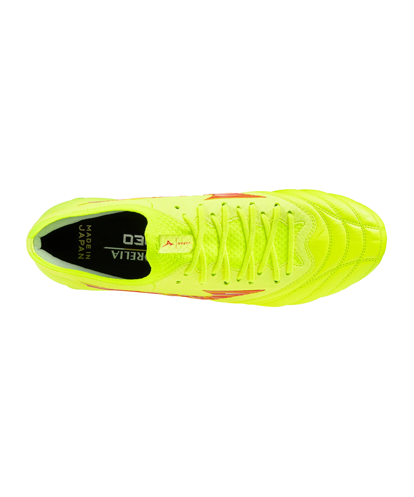 Mizuno Morelia Neo IV Alpha Made in Japan FG Dyna Gelb Rot Gelb F45