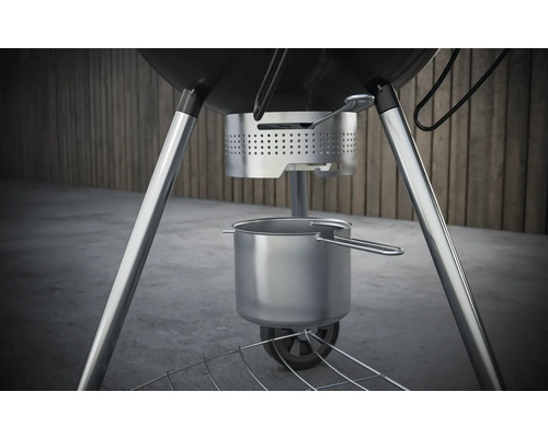 Tenneker® Houtskoolgrill Kettle Grill Black Moon Ø 58 cm Deksel Thermometer en Uitneembare Asbak Zwart
