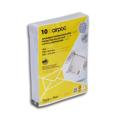 GPV Pack'n Post - 10 Pochettes bulles - 170 x 225 mm - bande de protection