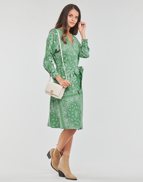 Tommy Hilfiger - BANDANA WRAP KNEE DRESS 3/4 SLV - Vert