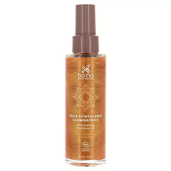 Óleo Iluminador Cintilante Boho Green Make-Up N°01 Gold Organic 100ml