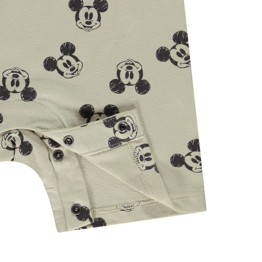 Combinaison courte effet 2 en 1 Mickey Disney pour bébé garçon - Ecru