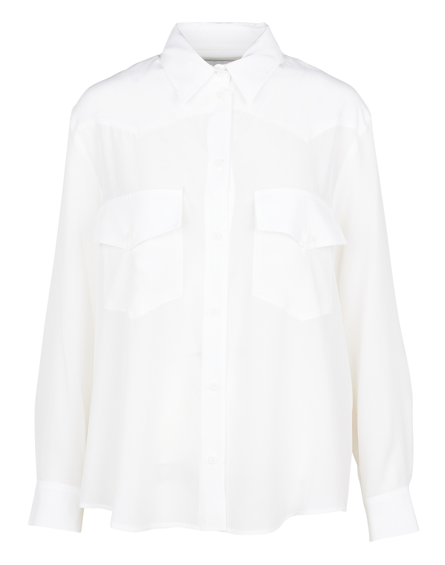 OWEN - Chemise col classique en soie | Blanc