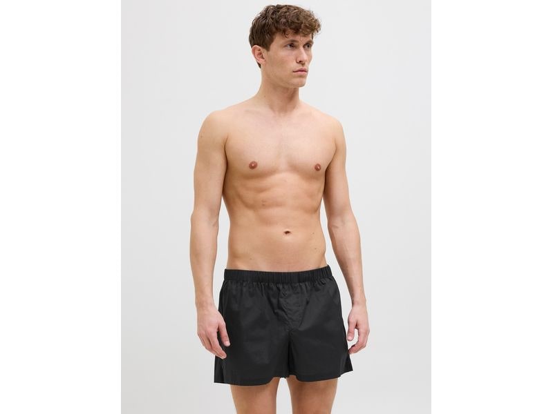 JACK&JONES Unterhosen Herren Woven 3er Pack Blau/Schwarz, L Herren-Boxershorts
