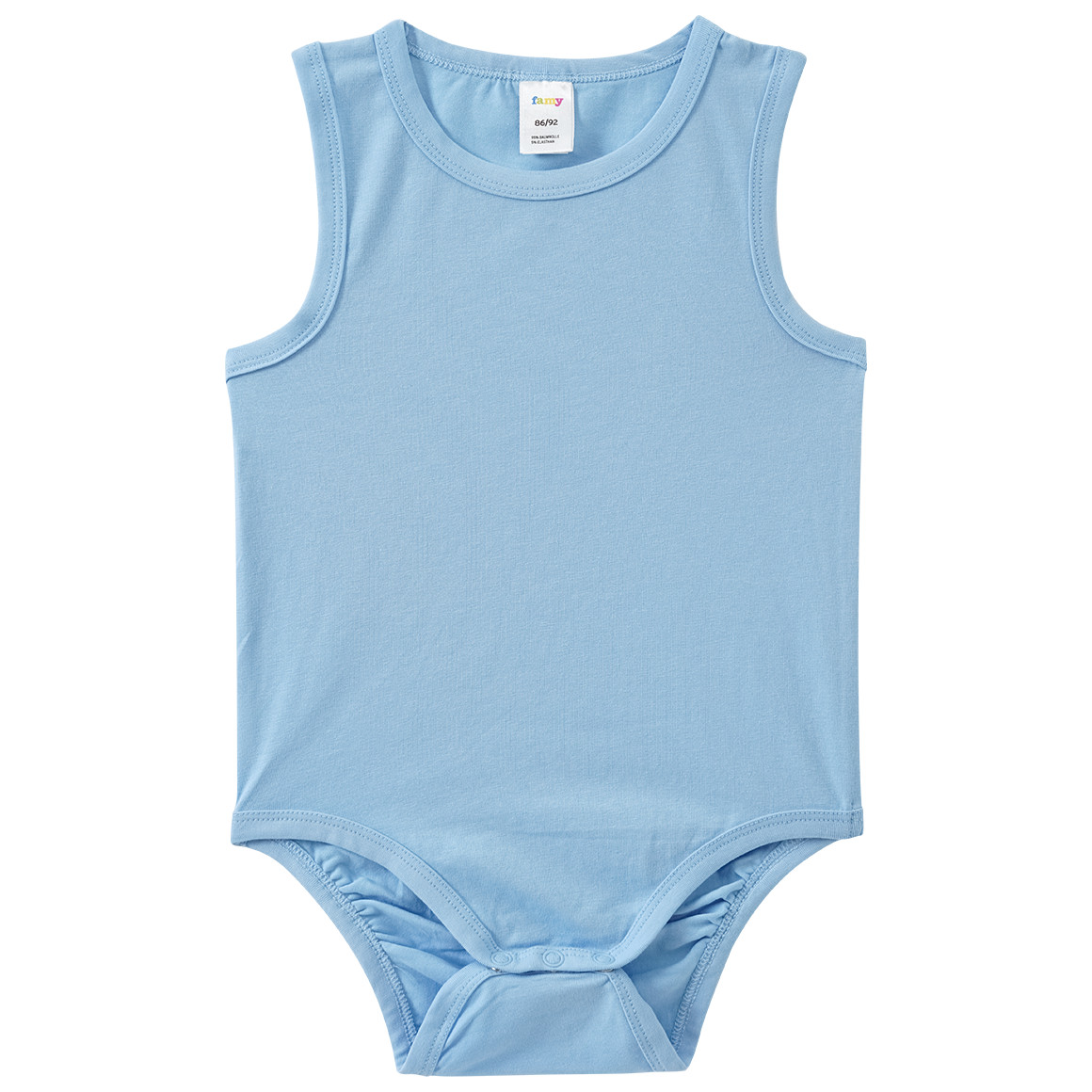 Famy 3 Baby Bodys in verschiedenen Farben dunkelblau / hellblau