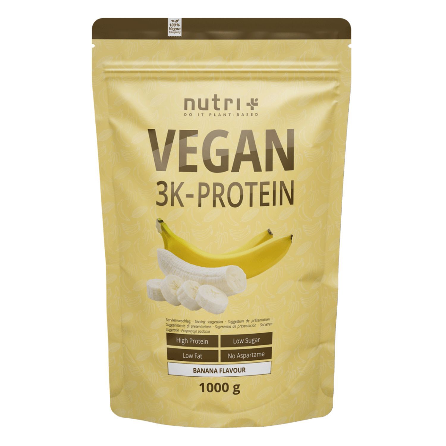 Nutri+ Vegan 3K Proteinpulver - Mehrkomponenten Protein