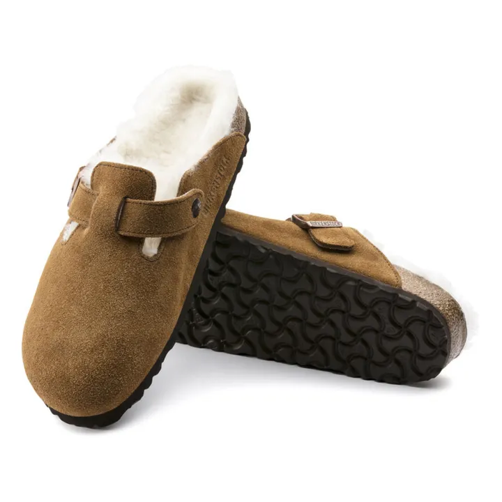 BIRKENSTOCK Sabots Boston Shearling - Collection Adulte  | Camel