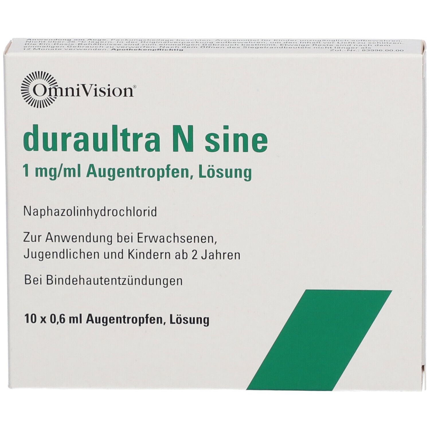 duraultra N sine 1 mg/ml Augentropfen