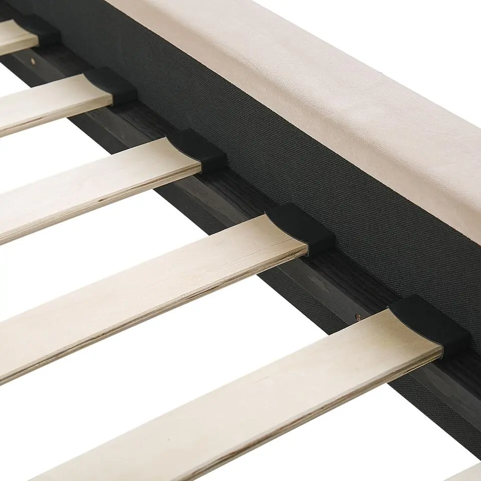 MARVILLE - Tweepersoonsbed - Beige - 160 x 200 cm - Fluweel