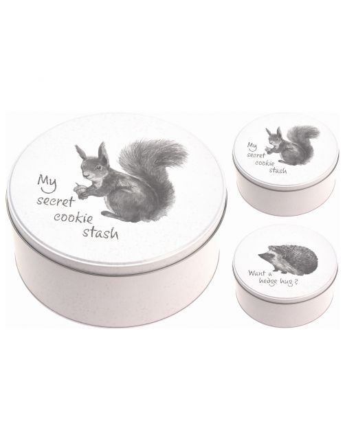 Homestyle Voorraadblik Rond 2 Ass Design - Decoratie - h9x Ø20 cm