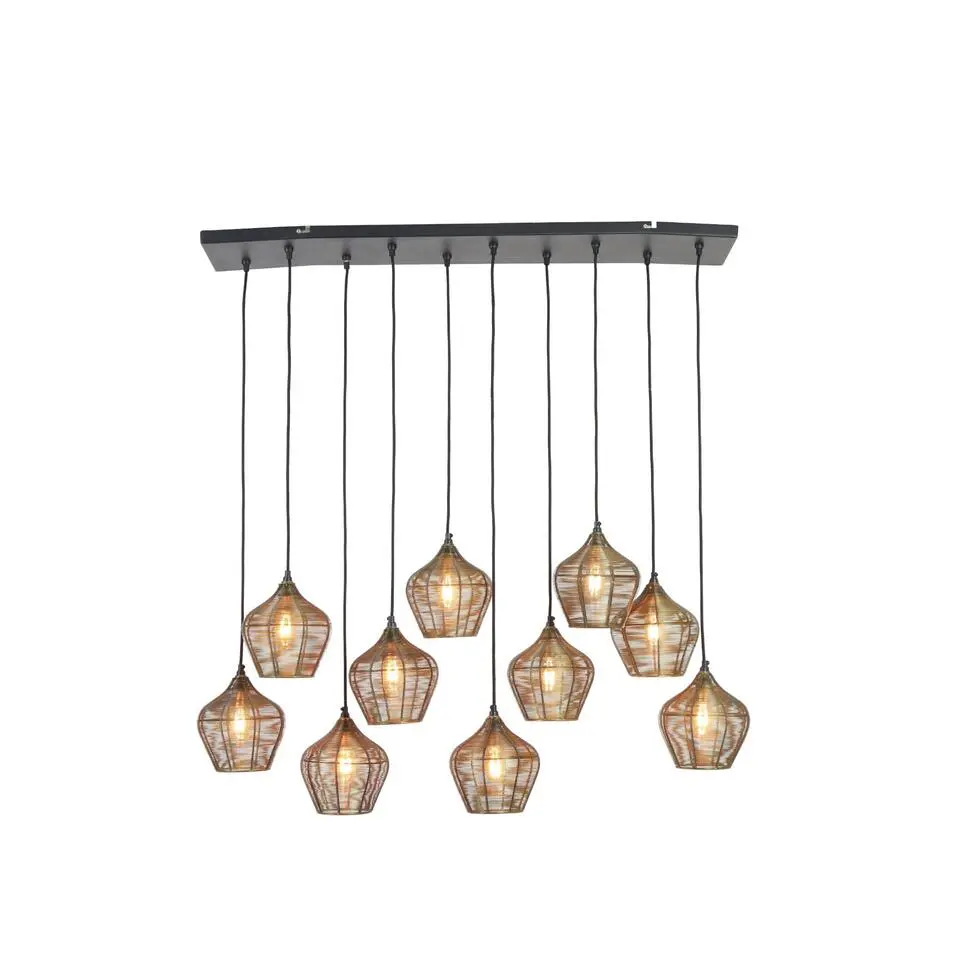 Hanglamp Alvaro - Antiek Brons - 120x25x29,5cm - 10L