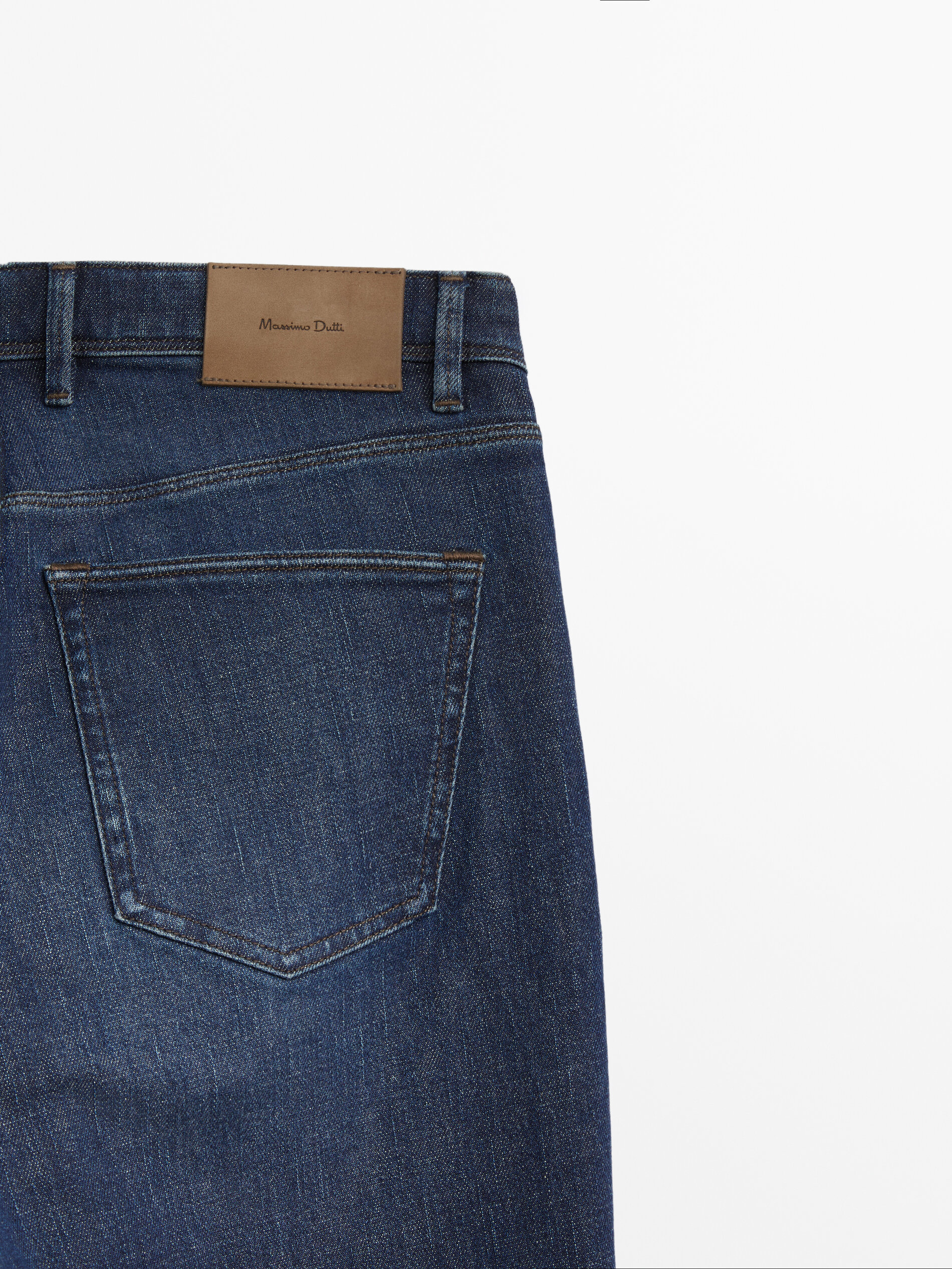 Calça jeans slim fit com lavagem stone wash - INDIGO