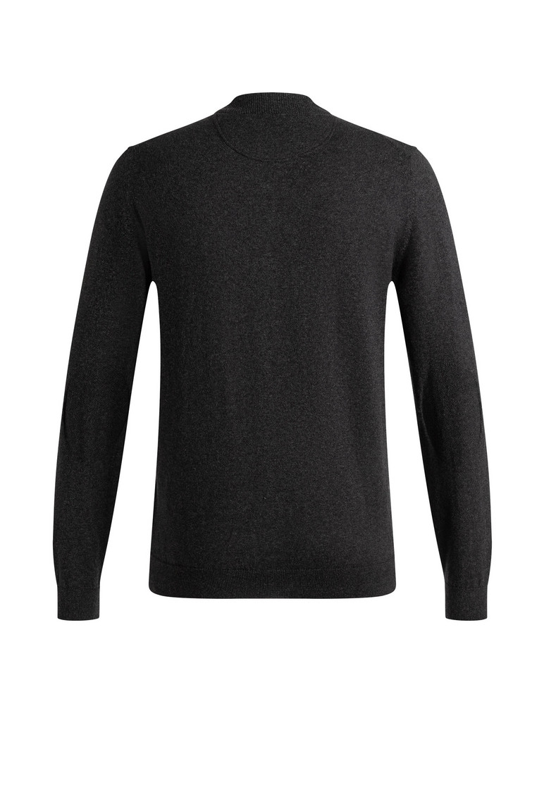 Baseball cardigan zip Grau