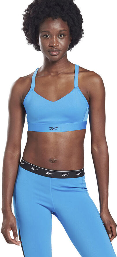 Reebok Hero Medium-Impact Strappy BH Blå