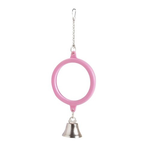 Espelho de brinquedo roxo/prateado para pássaros