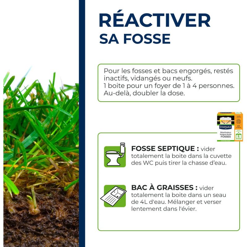 Réactivateur pour fosses bloquées - 500 g
