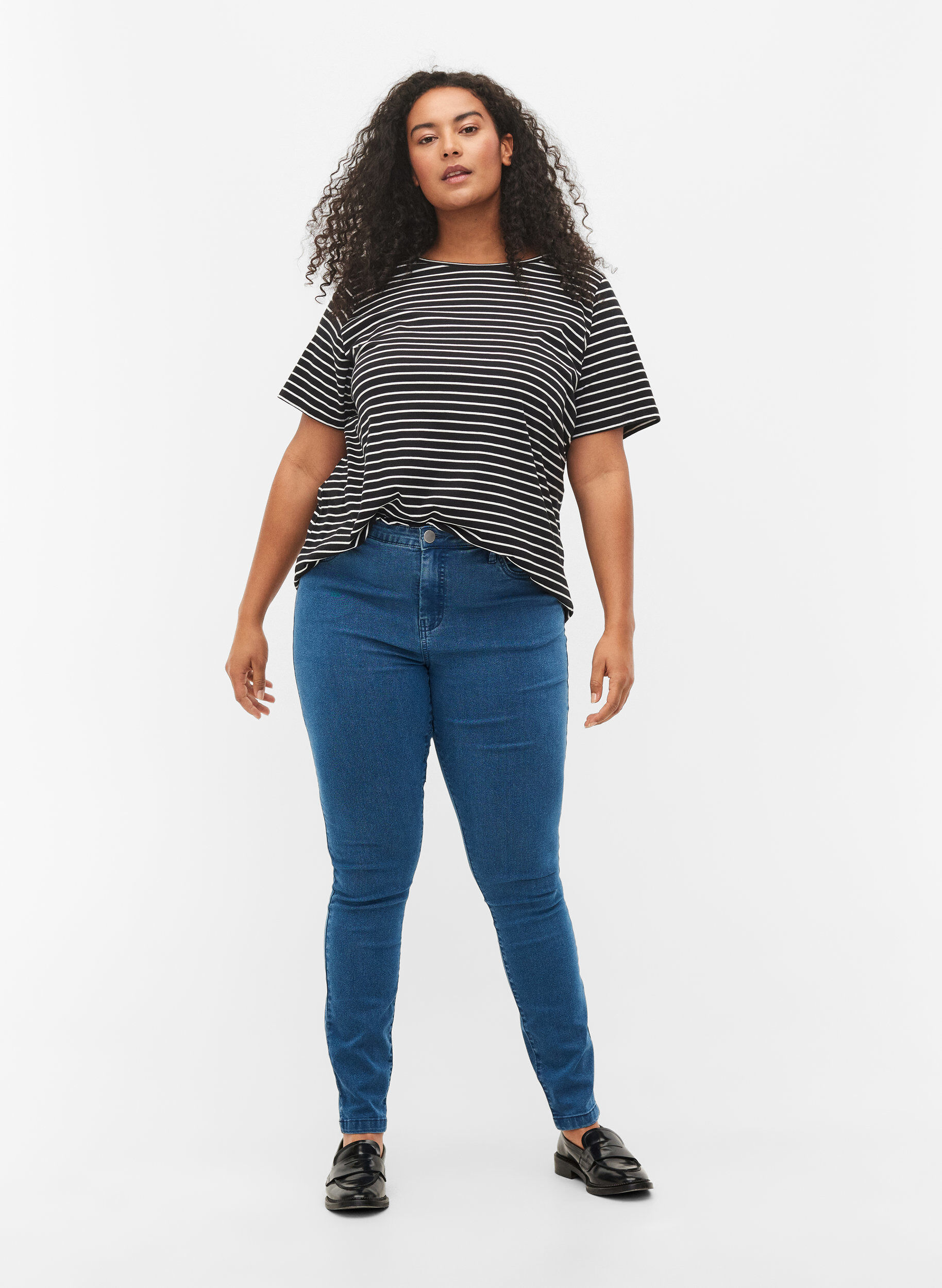 Højtaljede super slim Amy jeans