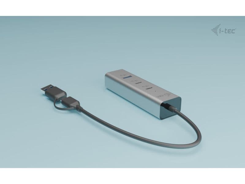 i-tec USB-Hub Universal 2x USB-C   2x USB-A Anschluss   PD I-tec Universal Charging Metal HUB 2xUSB-C   2x USB-A Port   Power Delivery 85W