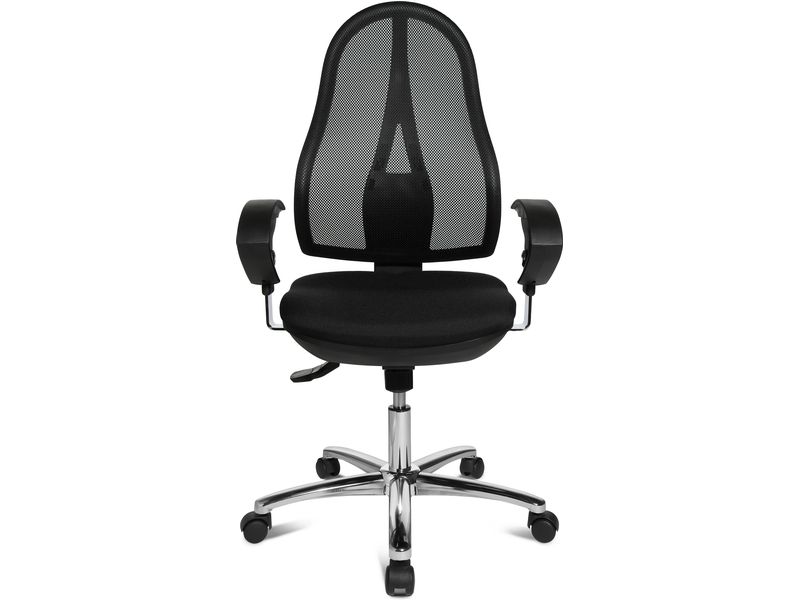 Topstar Bürostuhl Open Point Syncro Deluxe, Schwarz Drehstuhl in Netz-Optik