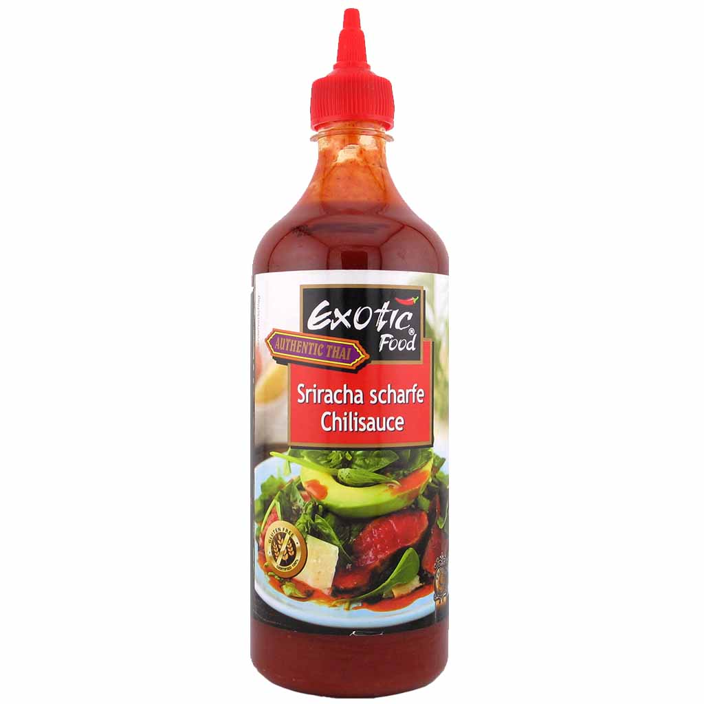 Exotic Food Authentic Thai Sriracha scharfe Chilisauce 730ml MHD:28.6.25