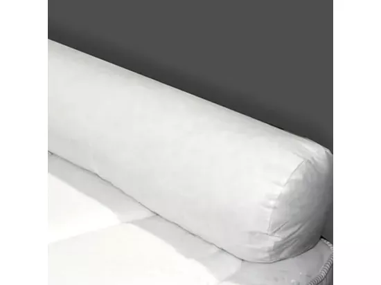 Oreiller Traversin microfibre 90 cm x 21 cm en polyester gonflant et confortable coloris polochon Blanc