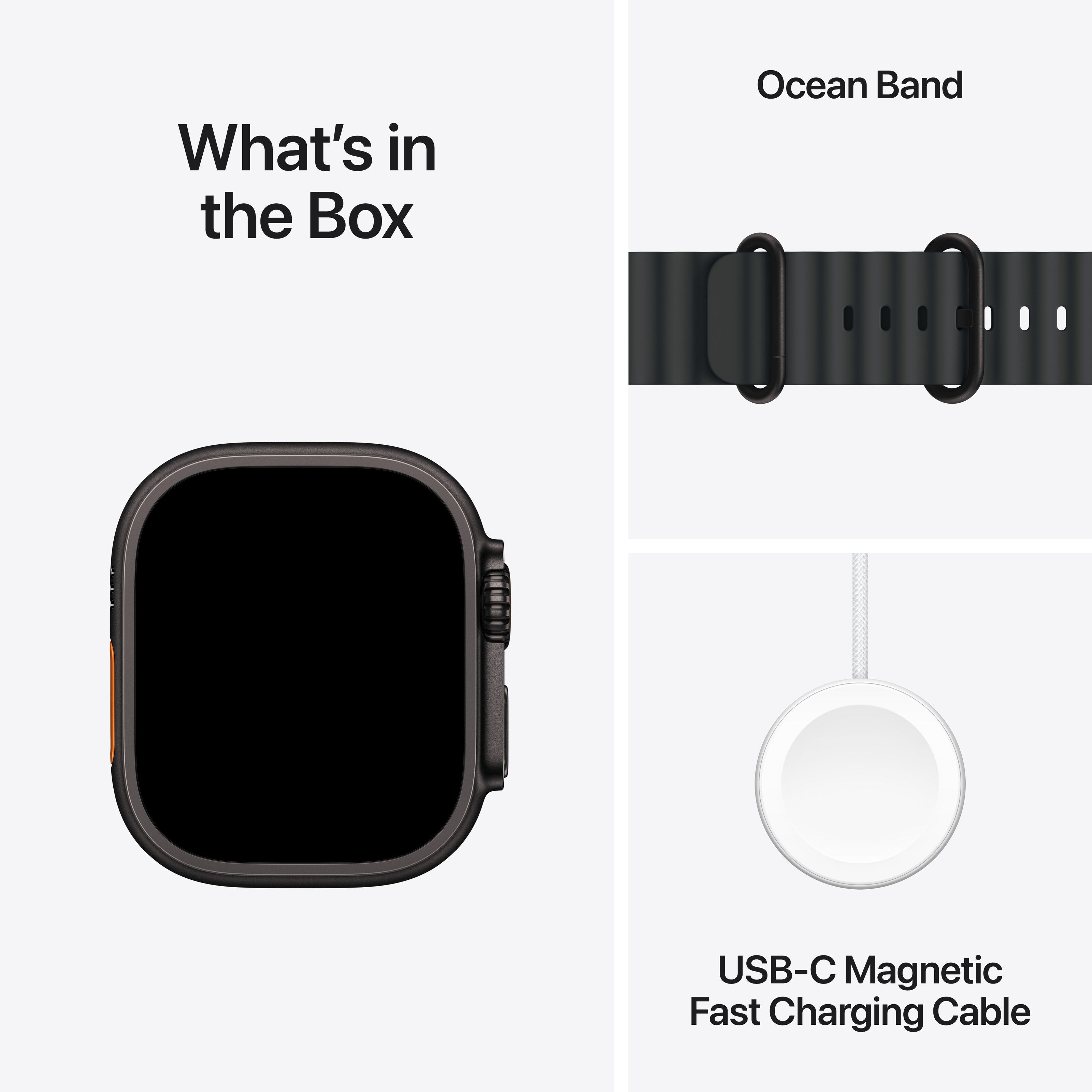 Apple Watch Ultra 2 GPS + Cellular Black Titanium Case med Black Ocean band