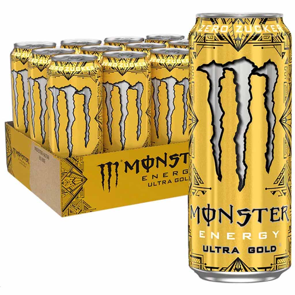 Monster Energy Ultra Golden Pineapple 12 x 0,5 l = 6L MHD:30.11.25