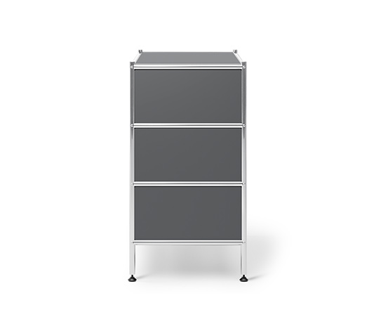 Kommode Metall »CN3« mit 3 Schubladen, grau