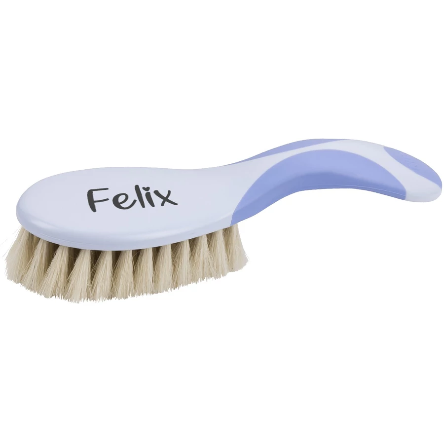 Schnullireich Geschenkset mit Namen NUK Baby Bürste mit Namen + Baby Mütze Pirat Blau