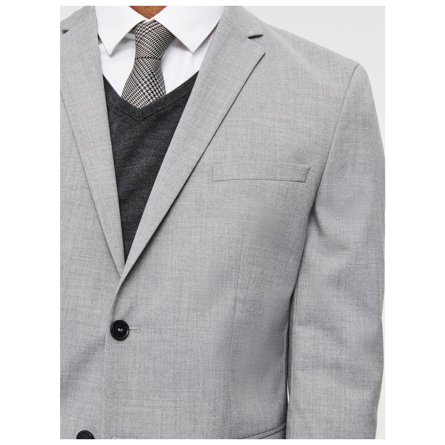 selected SLHSLIM-MYLOLOGAN LIGHT GREY