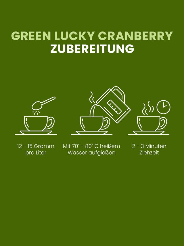 Grüner Tee Cranberry, lose, 100 g
