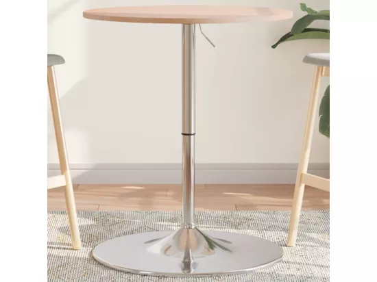 Table de bar Ø60x89,5 cm bois massif de chêne