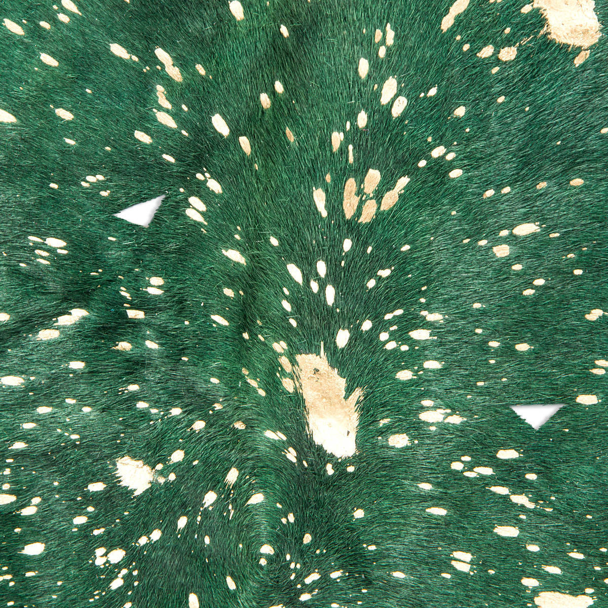 Lederteppich FLY 100 - flaschengrün-gold - 1,35-1,65 m²