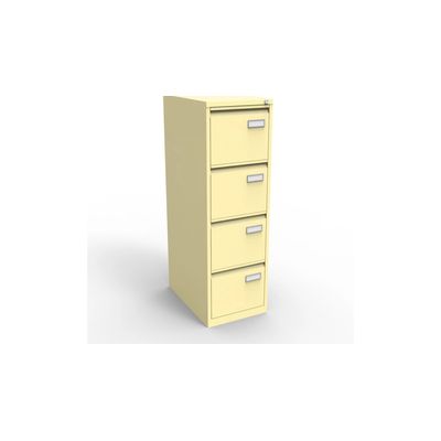 Classeur métallique pour dossiers suspendus - 4 tiroirs - H132 x L41 x P62 cm - beige
