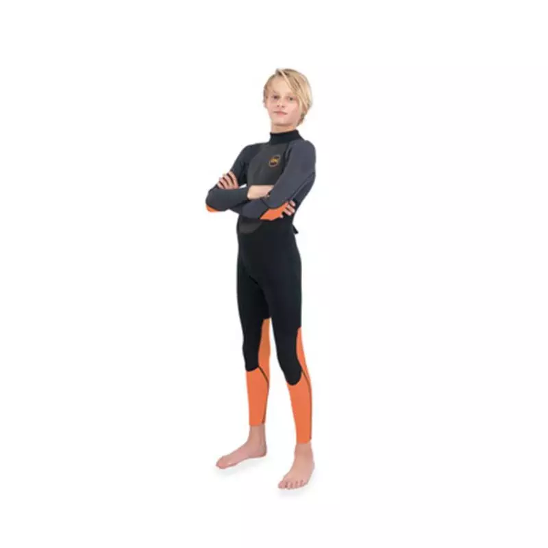 Combinaison intégrale junior DAKINE Quantum Back Zip 4/3 GBS Black/Orange
