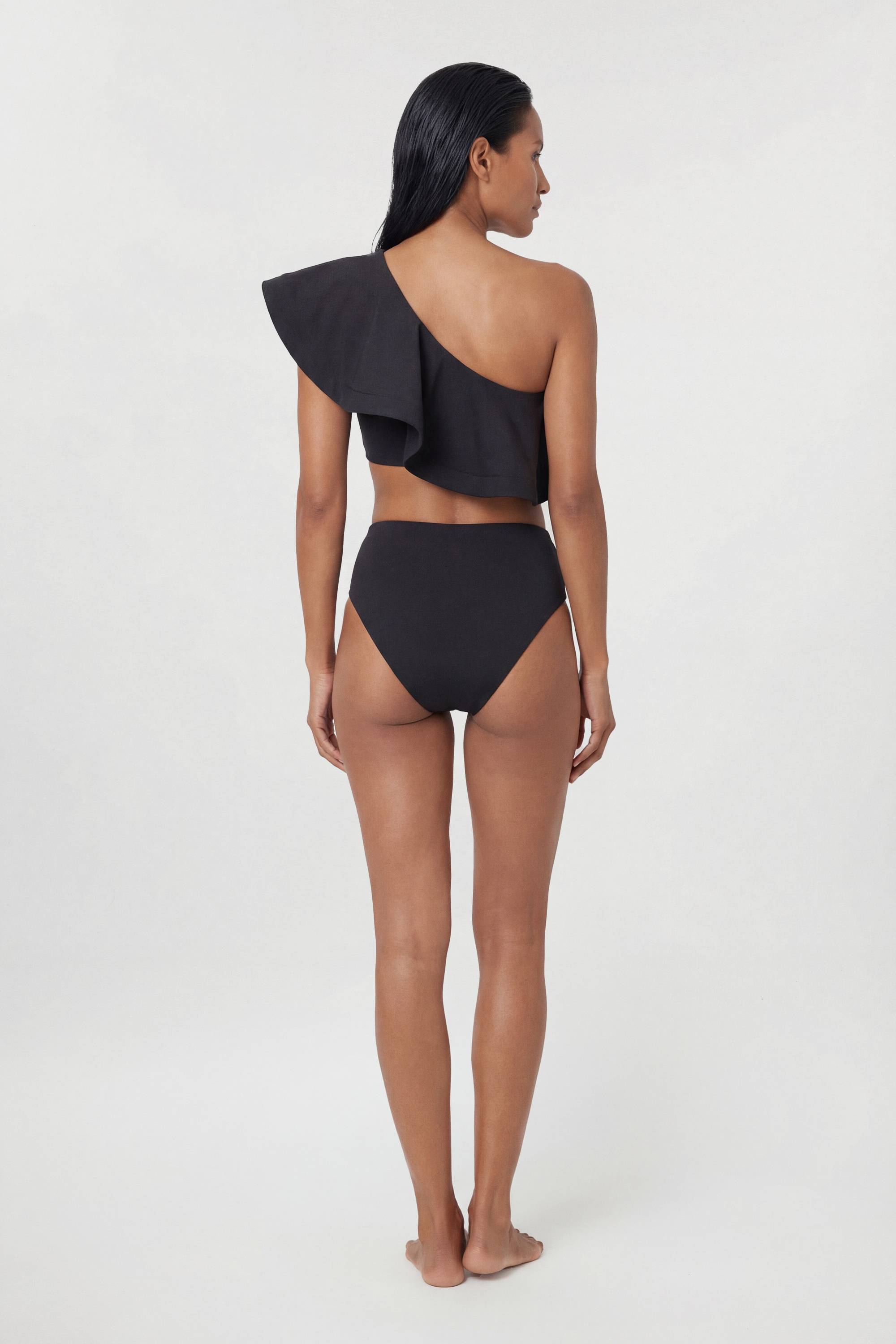 KarenMillen Top de bikini à volants asymétrique Drama