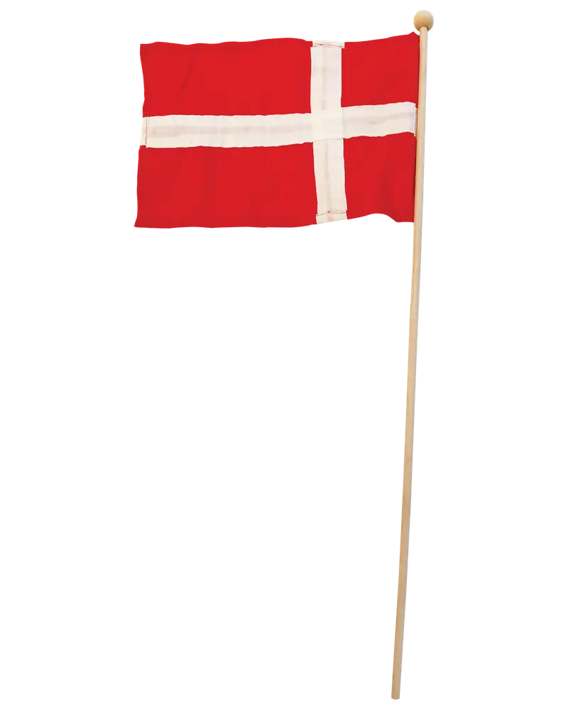 Flag i træ og tekstil H. 61 cm
