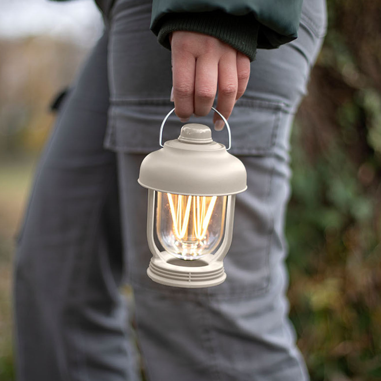 Livoo Lampe sans fil crème - 10x10x14.5 cm