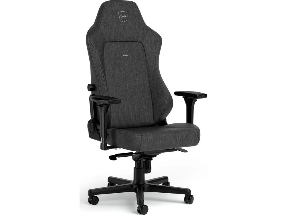 Noblechairs Hero TX - Stol - ergonomisk - armstøtter - T-formet - vippe - aluminium, polyurethan, tekstil, memory foam, polyuretan-læder, koldskum, stålramme - antracite