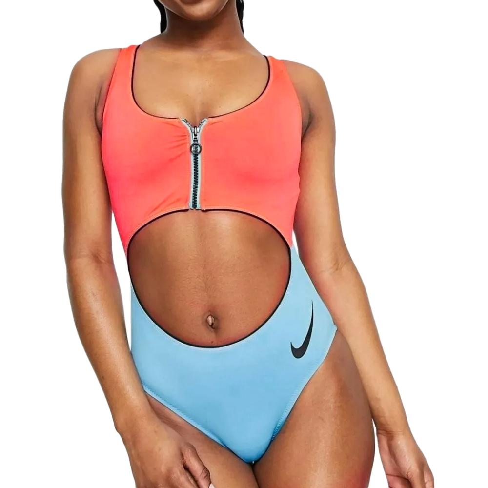 Nike Maillot de bain 1 pièce Rose/Bleu Femme Nike Cutout