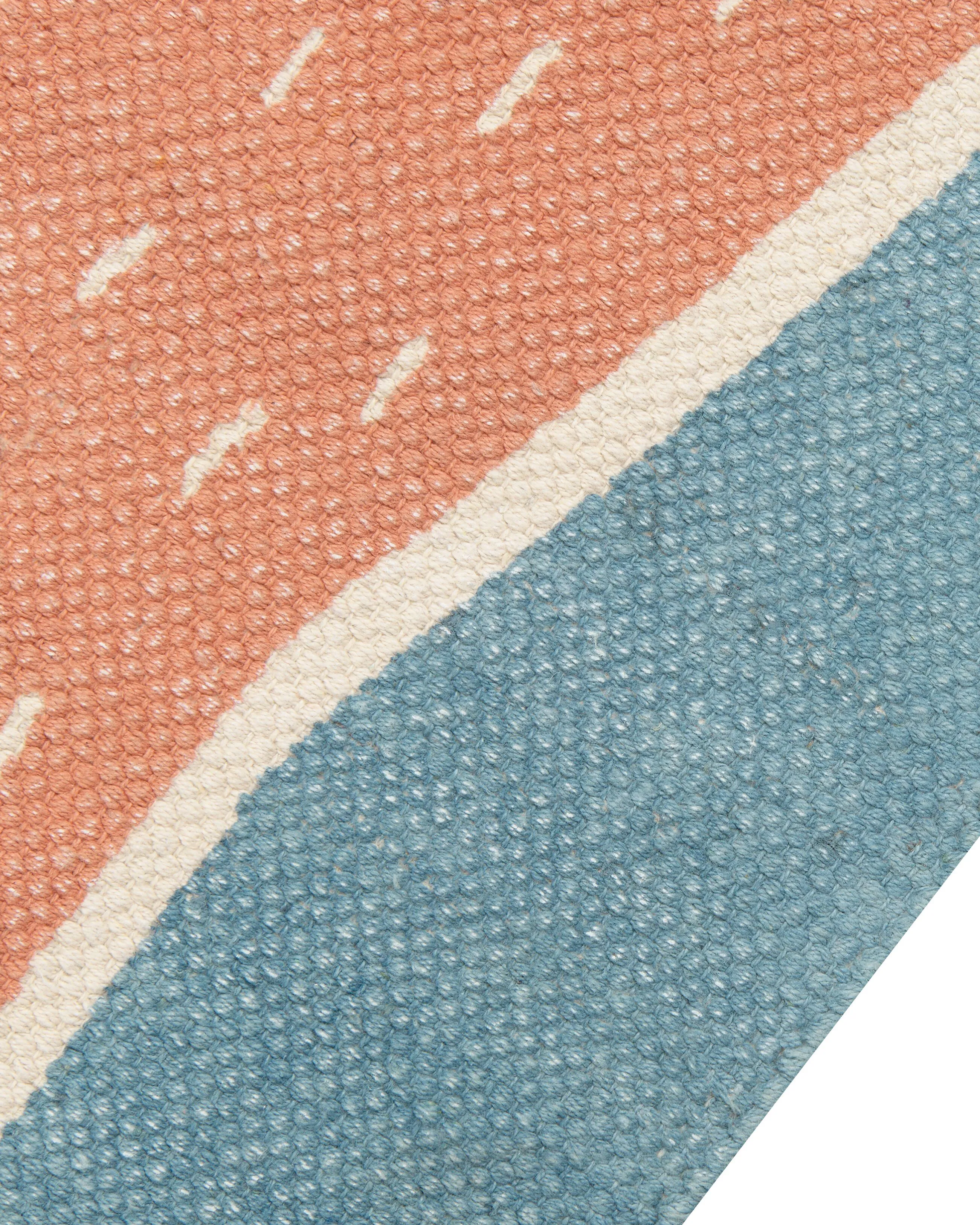 Kindervloerkleed ISAK Blauw 80 x 150 cm Katoen