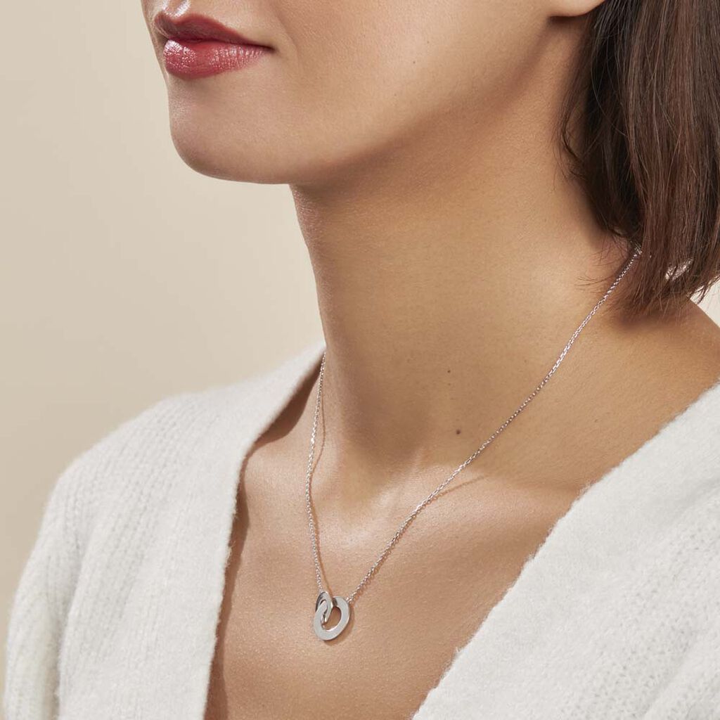 Collier Anjeza Argent Blanc