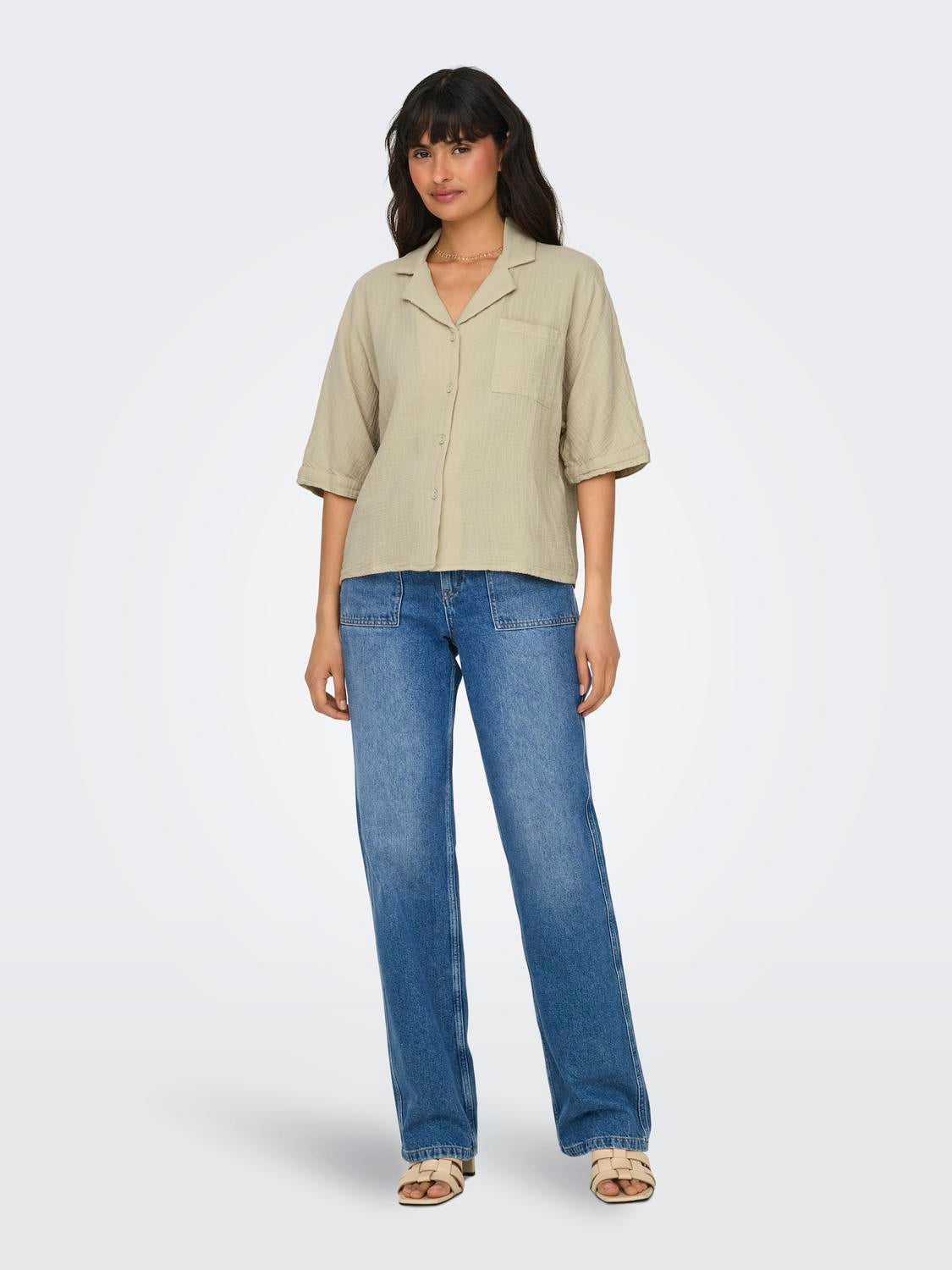 ONLTHYRA Hemd Oxford Tan