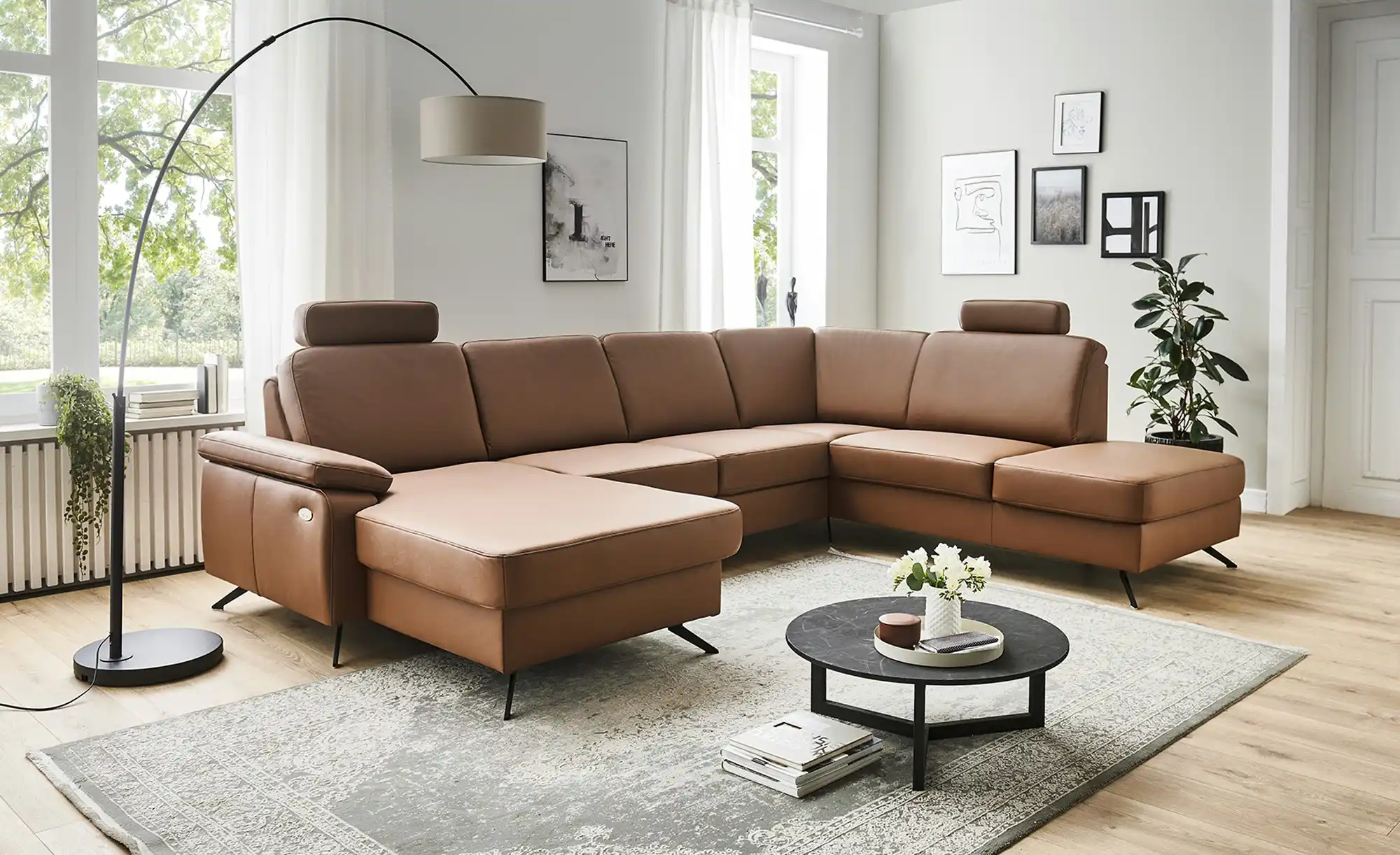meinSofa Wohnlandschaft mit Sitz- und Rückenbezug aus Leder Kathi