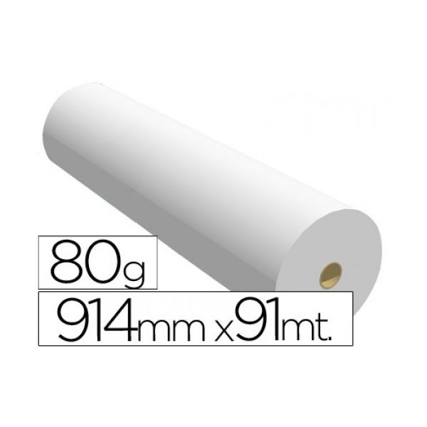 Liderpapel Papel Plotter 80Grs 914mmx91mts A0 Branco - L38157