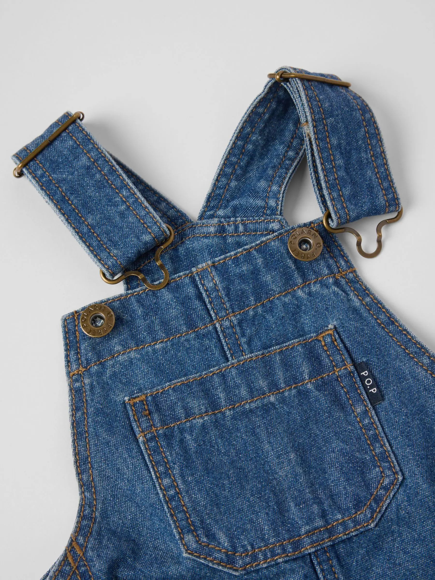 Polarn O. Pyret Cotton Denim Pinafore