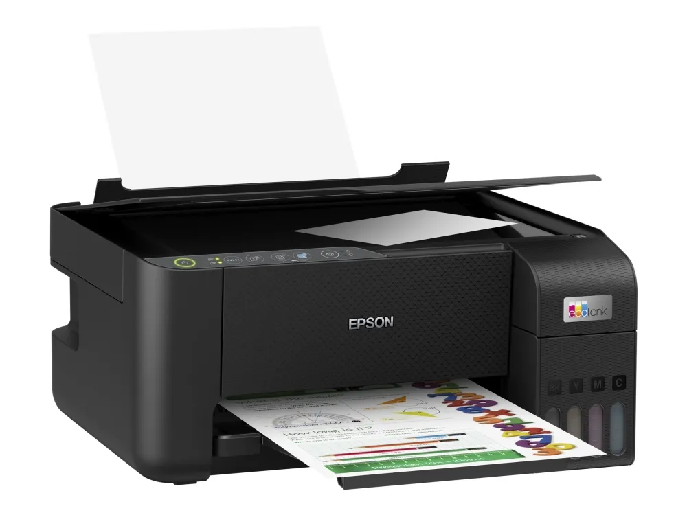 Epson EcoTank ET-2810 - Multifunktionsprinter - farve - blækprinter - ITS - A4 (medie) - op til 10 spm (udskriver) - 100 ark - USB, Wi-Fi - sort