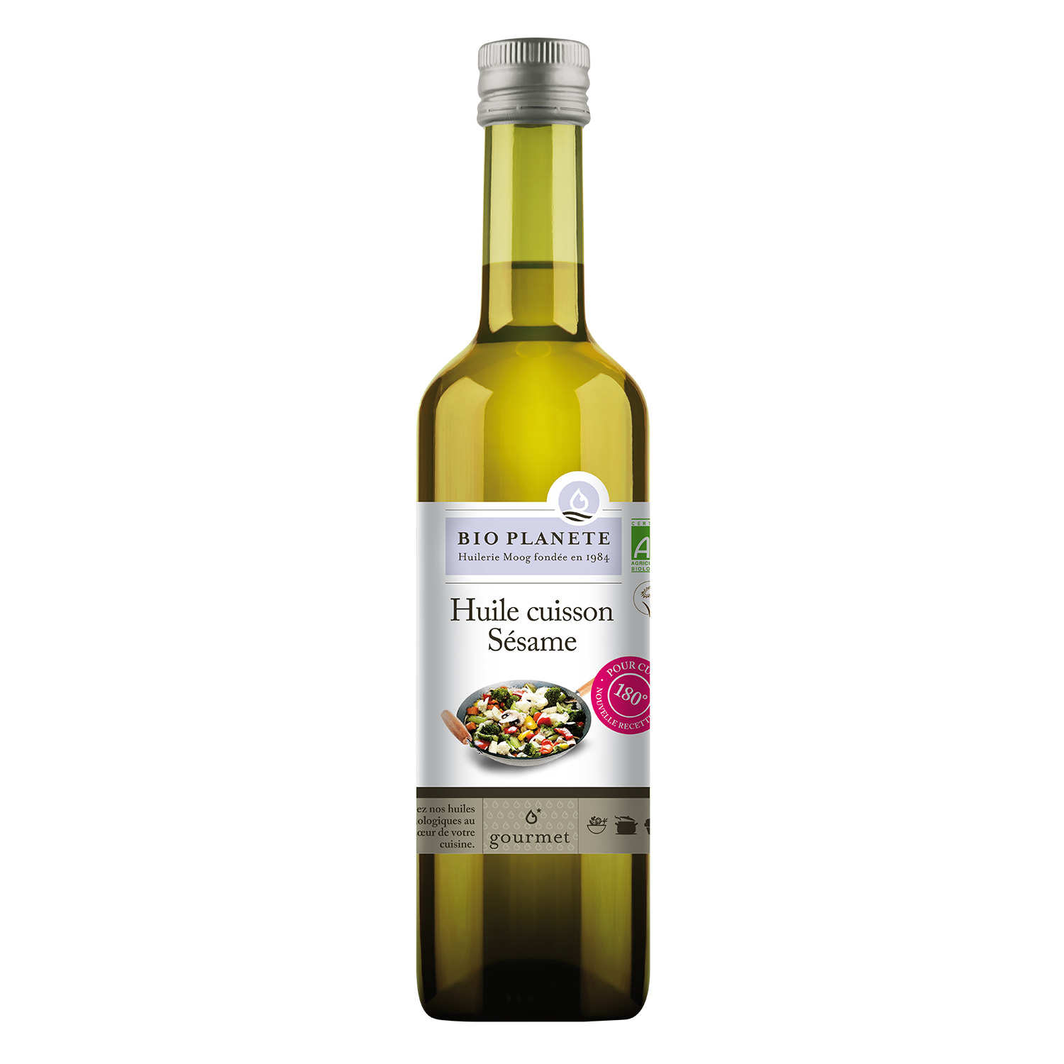 Huile bio pour cuisson saveur sésame