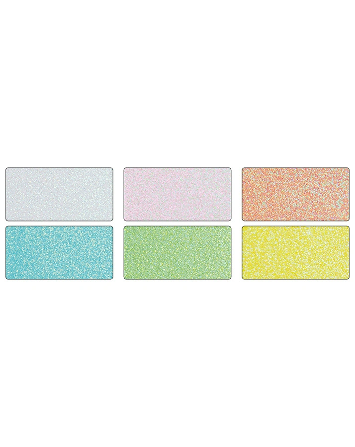 Glitterkarton-Block PASTELL 6-teilig in bunt